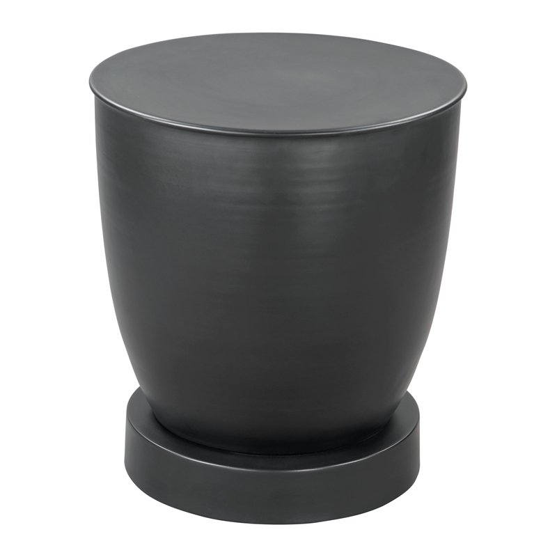 Pemberly Row Modern / Contemporary Assembled Metal Side Table Black