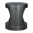 Pemberly Row Contemporary Assembled Metal Metal Side Table in Black