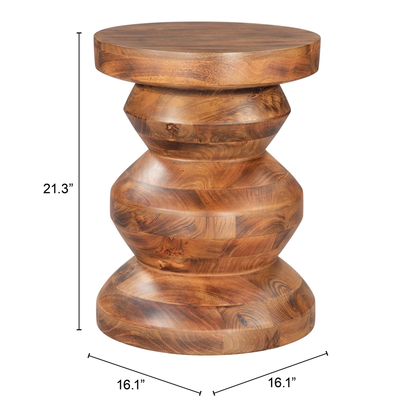 Pemberly Row Modern / Contemporary Assembled Wood Side Table Walnut