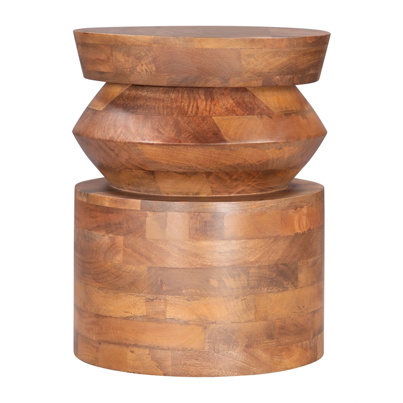 Pemberly Row Modern / Contemporary Assembled Wood Side Table Walnut