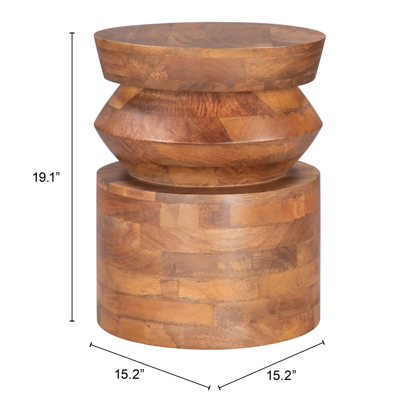 Pemberly Row Modern / Contemporary Assembled Wood Side Table Walnut