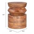 Pemberly Row Modern / Contemporary Assembled Wood Side Table Walnut