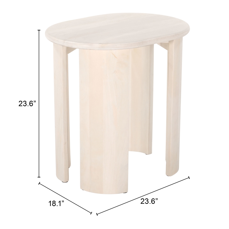 Pemberly Row Modern / Contemporary Wood Side Table Natural Finish