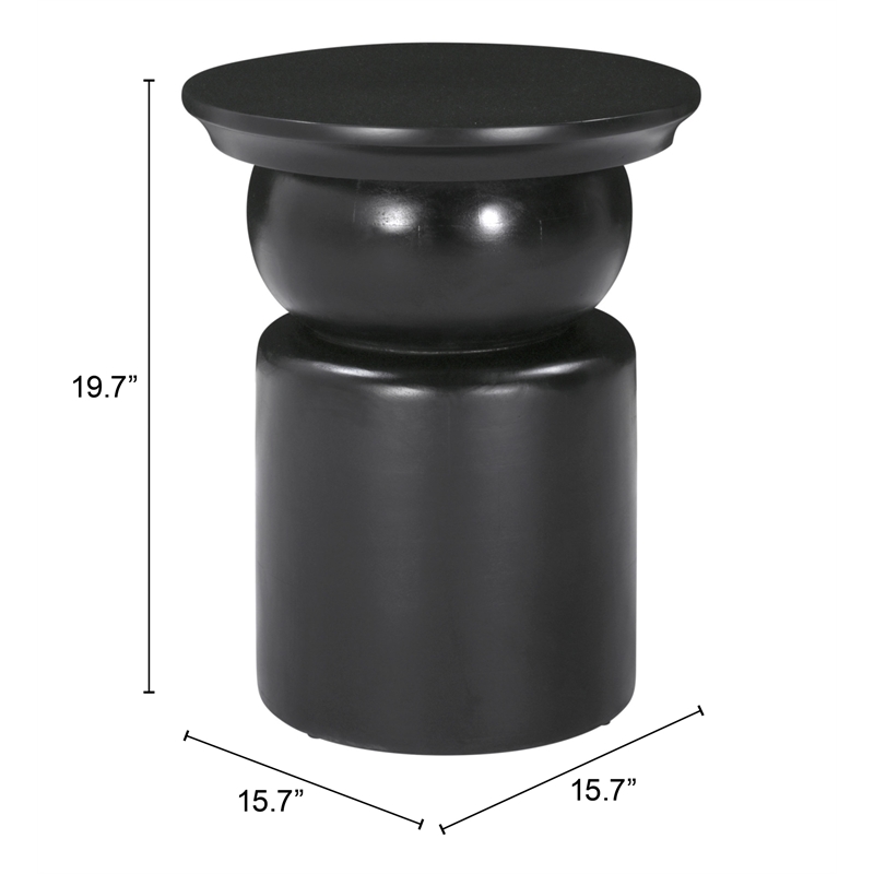 Pemberly Row Modern / Contemporary Assembled Wood Side Table Black