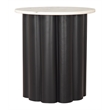 Pemberly Row Contemporary Engineered Wood Side Table White & Black