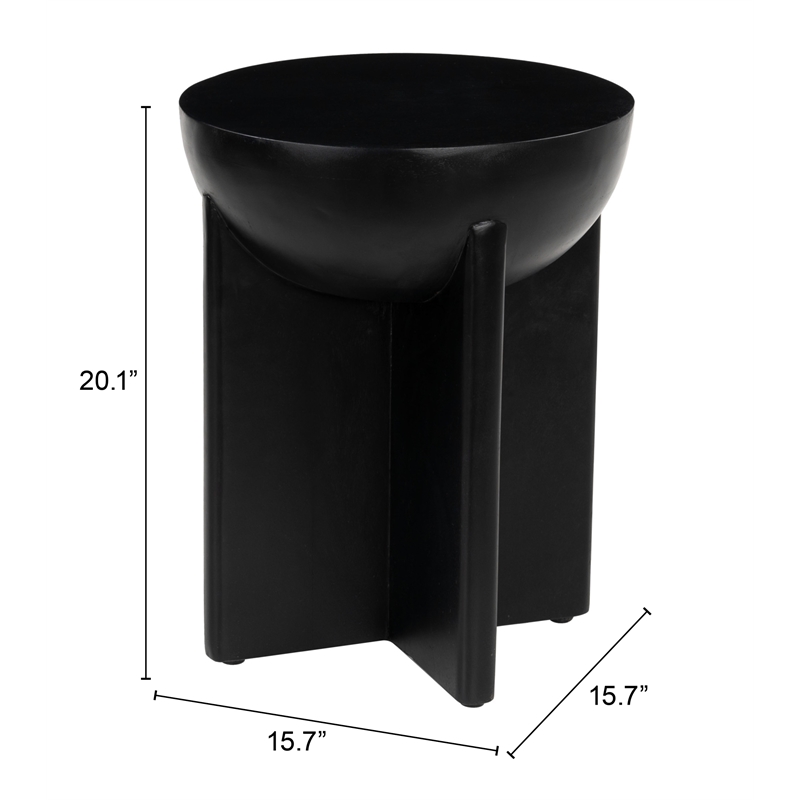 Pemberly Row Modern / Contemporary Assembled Wood Side Table Black