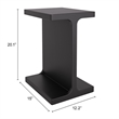 Pemberly Row Modern / Contemporary Assembled Wood Side Table Black