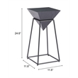 Pemberly Row Modern / Contemporary Assembled Metal Side Table Black