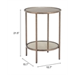Pemberly Row Modern / Contemporary Assembled Metal Side Table Bronze