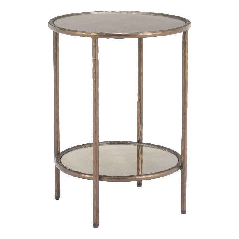 Pemberly Row Modern / Contemporary Assembled Metal Side Table Bronze