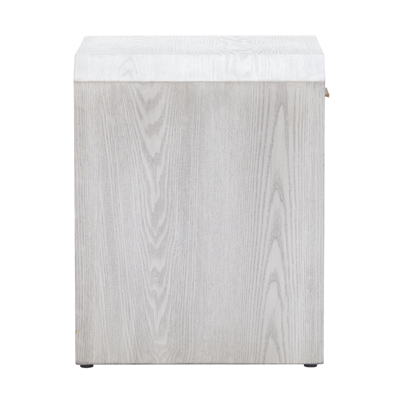 Pemberly Row Contemporary Engineered Wood Side Table Oak White