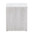 Pemberly Row Contemporary Engineered Wood Side Table Oak White
