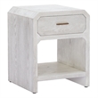 Pemberly Row Contemporary Engineered Wood Side Table Oak White