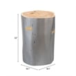 Pemberly Row Contemporary Assembled Wood Sugra End Table Gray