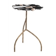 Pemberly Row Contemporary Iron and Terrazzo End Table in Multi-Color