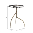 Pemberly Row Contemporary Iron and Terrazzo End Table in Multi-Color