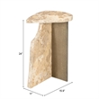 Pemberly Row Modern / Contemporary Marble Side Table Beige Finish