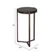 Pemberly Row Modern / Contemporary Metal Side Table Bronze Finish