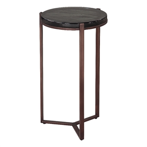 Pemberly Row Modern / Contemporary Metal Side Table Bronze Finish