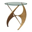 Pemberly Row Modern / Contemporary Aluminum Side Table Gold Finish