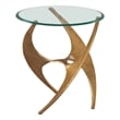 Pemberly Row Modern / Contemporary Aluminum Side Table Gold Finish