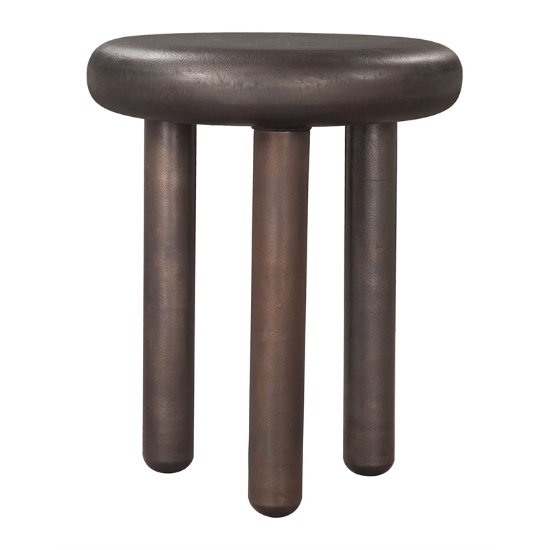 Pemberly Row Modern / Contemporary Metal Side Table Bronze Finish