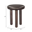 Pemberly Row Modern / Contemporary Metal Side Table Bronze Finish
