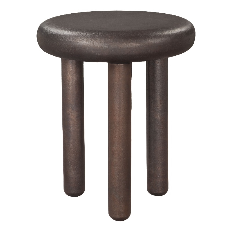 Pemberly Row Modern / Contemporary Metal Side Table Bronze Finish