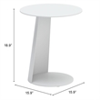 Pemberly Row Modern / Contemporary Aluminum Side Table White