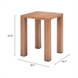 Pemberly Row Modern / Contemporary Aluminum Side Table Natural