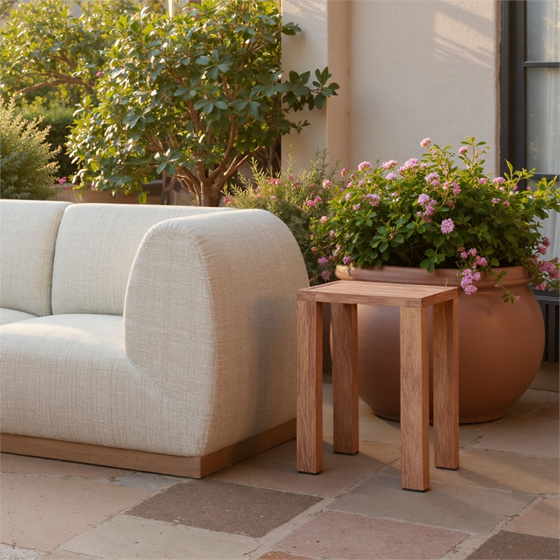 Pemberly Row Modern / Contemporary Aluminum Side Table Natural