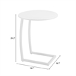 Pemberly Row Contemporary Assembled Aluminum End Table White