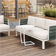 Pemberly Row Contemporary Assembled Aluminum End Table White