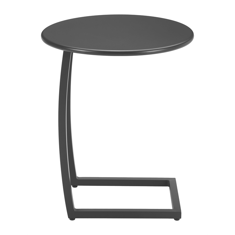 Pemberly Row Contemporary Assembled Aluminum End Table Black