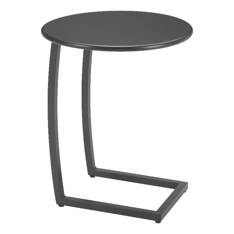 Pemberly Row Contemporary Assembled Aluminum End Table Black