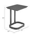 Pemberly Row Contemporary Assembled Aluminum End Table Black