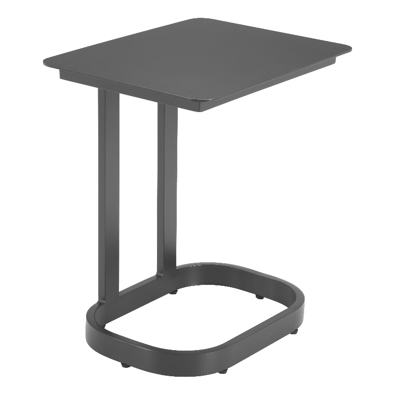 Pemberly Row Contemporary Assembled Aluminum End Table Black