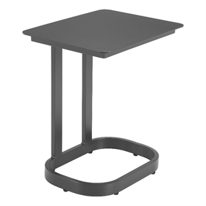 Pemberly Row Contemporary Assembled Aluminum End Table Black