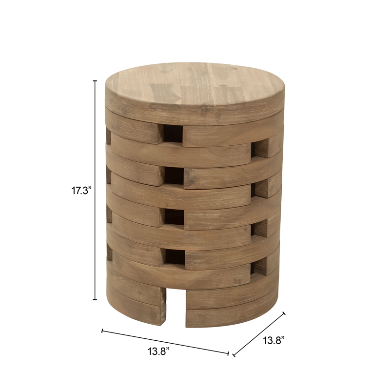 Pemberly Row Modern / Contemporary Assembled Wood Side Table Natural
