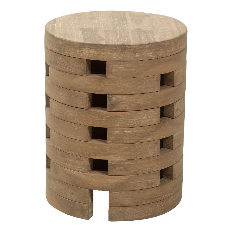 Pemberly Row Modern / Contemporary Assembled Wood Side Table Natural