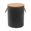 Pemberly Row Modern / Contemporary Stone Side Table Natural & Black