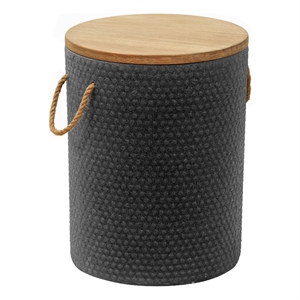 Pemberly Row Modern / Contemporary Stone Side Table Natural & Black