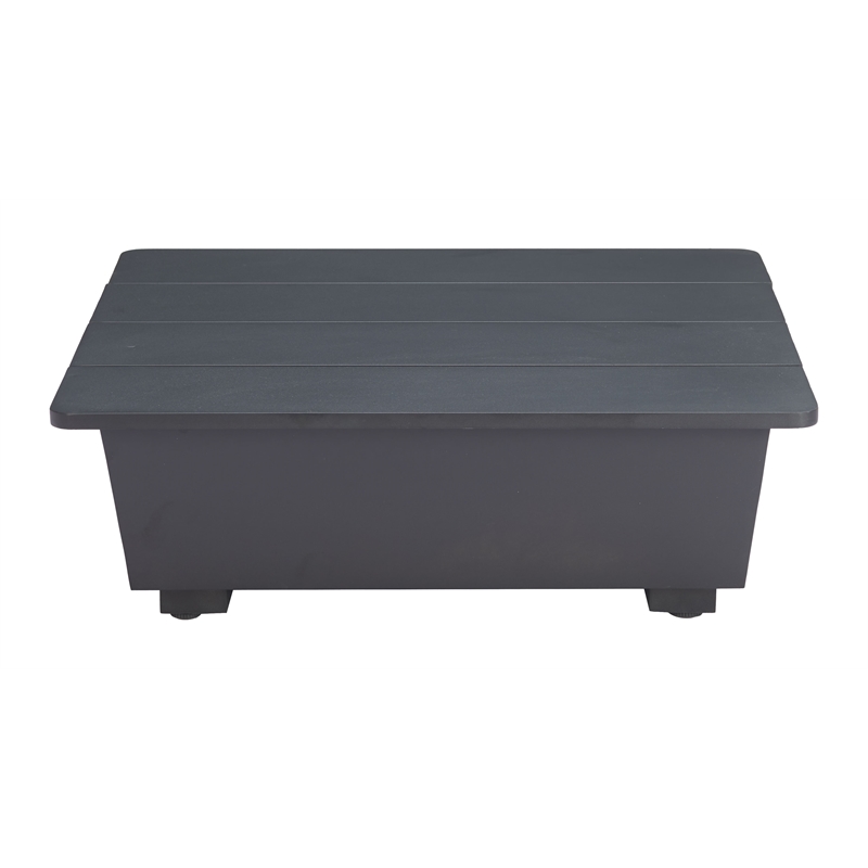 Pemberly Row Contemporary Assembled Aluminum Side Table Black