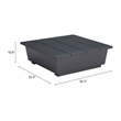 Pemberly Row Contemporary Assembled Aluminum Side Table Black