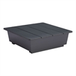 Pemberly Row Contemporary Assembled Aluminum Side Table Black