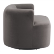 Pemberly Row Contemporary Assembled Engineered Wood Swivel Chair Gray