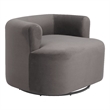 Pemberly Row Contemporary Assembled Engineered Wood Swivel Chair Gray