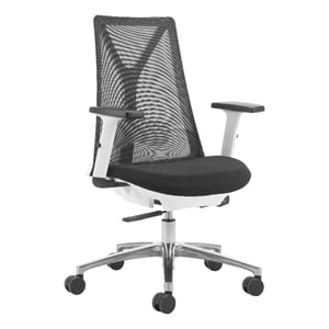 Pemberly Row Modern / Contemporary Metal Office Chair Black Finish