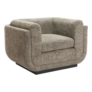 Pemberly Row Contemporary Engineered Wood Accent Chair Green Tweed