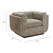 Pemberly Row Contemporary Engineered Wood Accent Chair Green Tweed